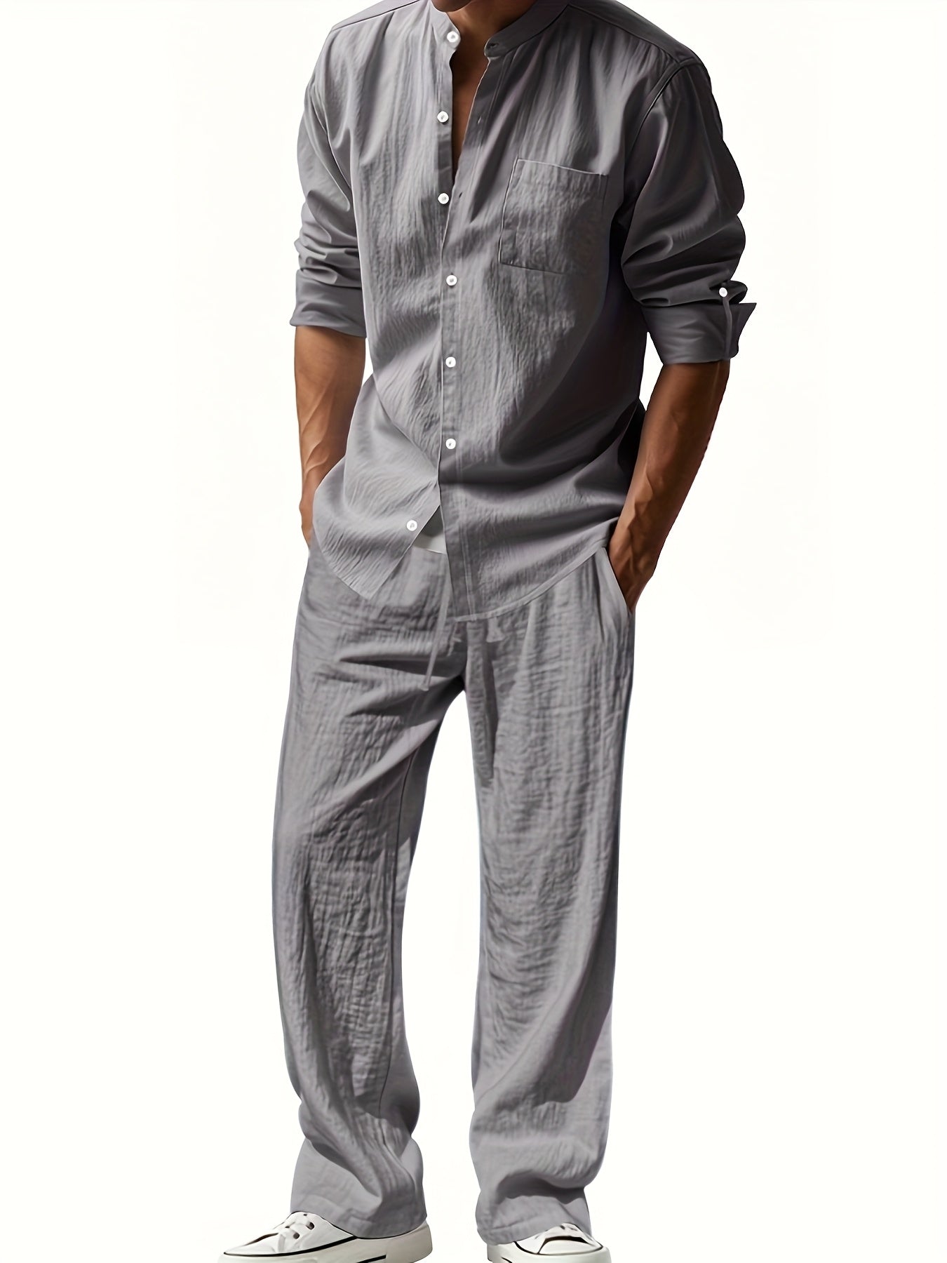 Owen Men's Casual Linen Set – view 9