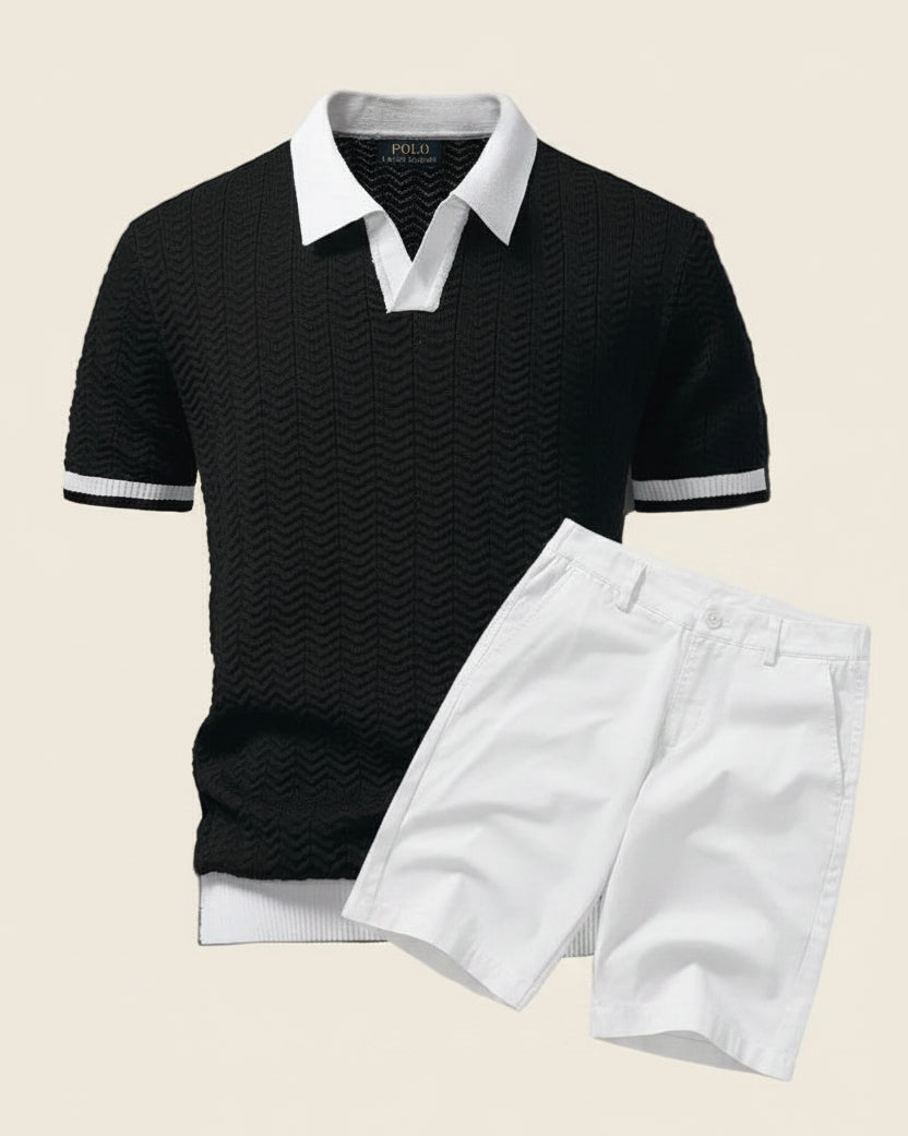 Men's Old Money Polo Shirt & Shorts Set – view 4