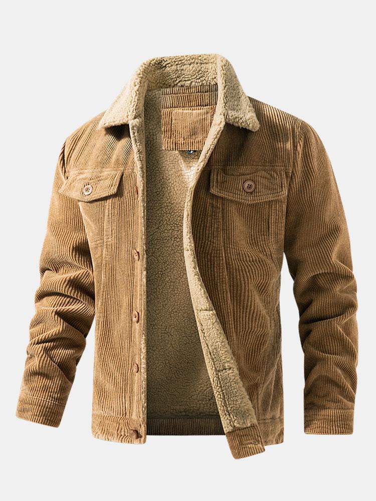Men's Teddy-Fleece Lined Corduroy Jacket – view 7