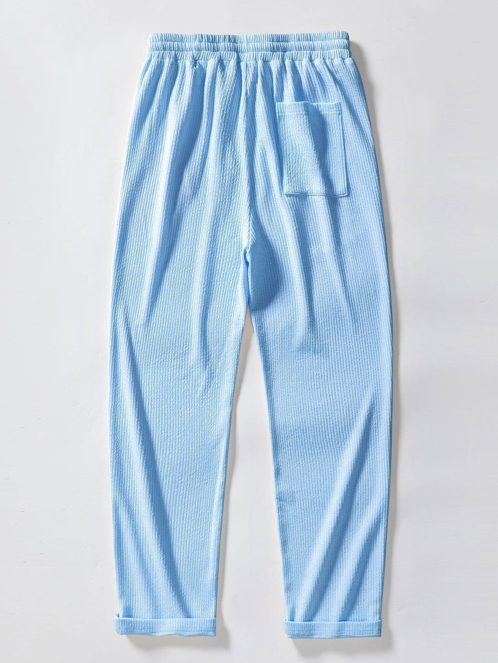 Men's Textured V-Neck Polo & Trousers Set – view 17