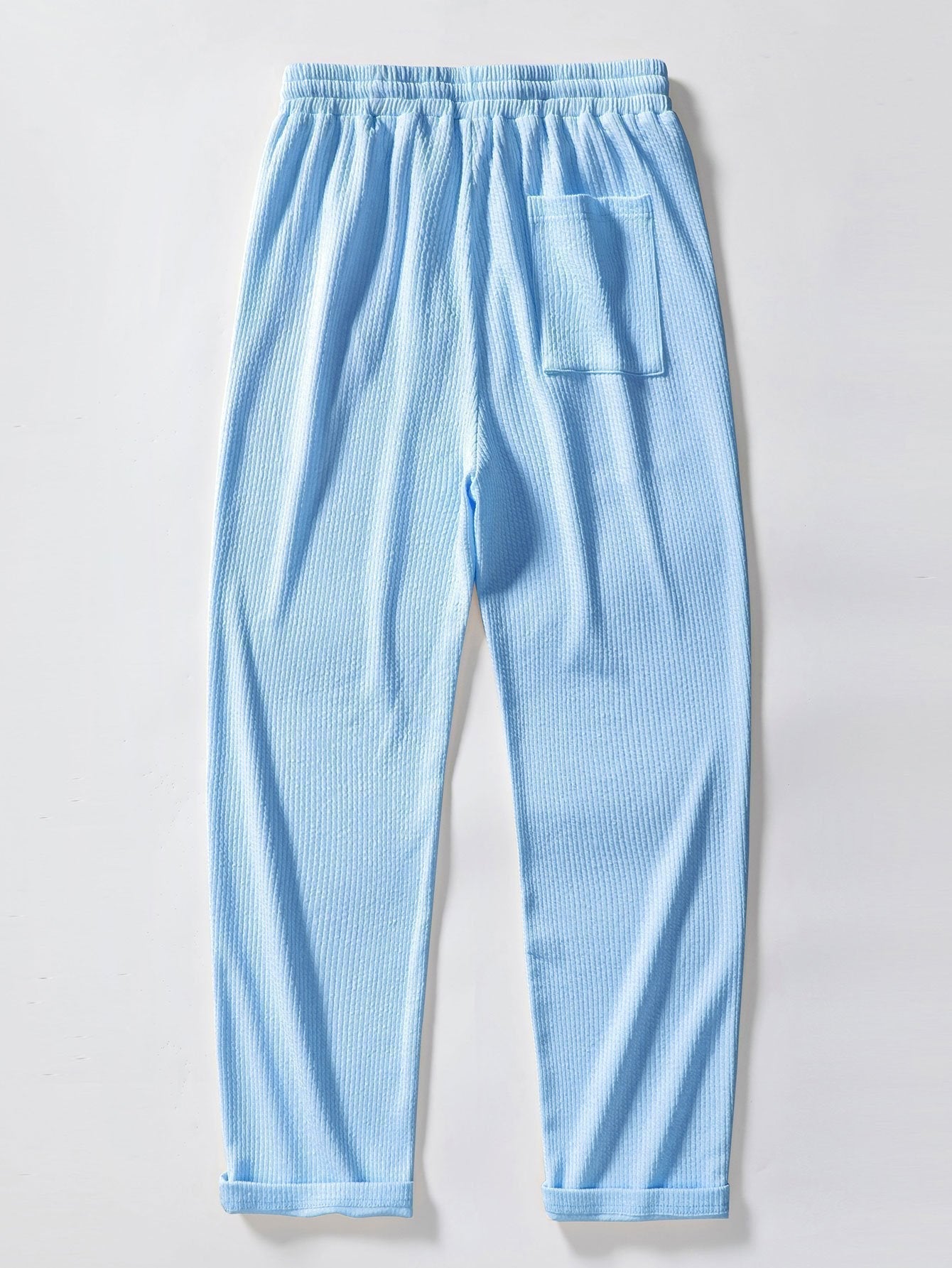 Men's Textured V-Neck Polo & Trousers Set – view 17