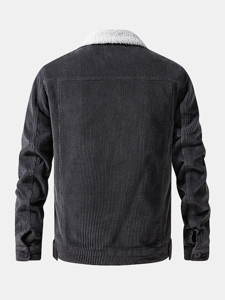Men's Teddy-Fleece Lined Corduroy Jacket – view 5