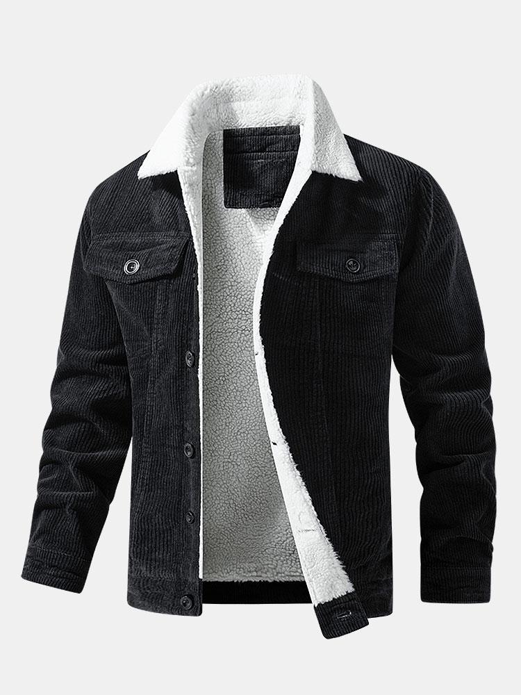 Men's Teddy-Fleece Lined Corduroy Jacket – view 3