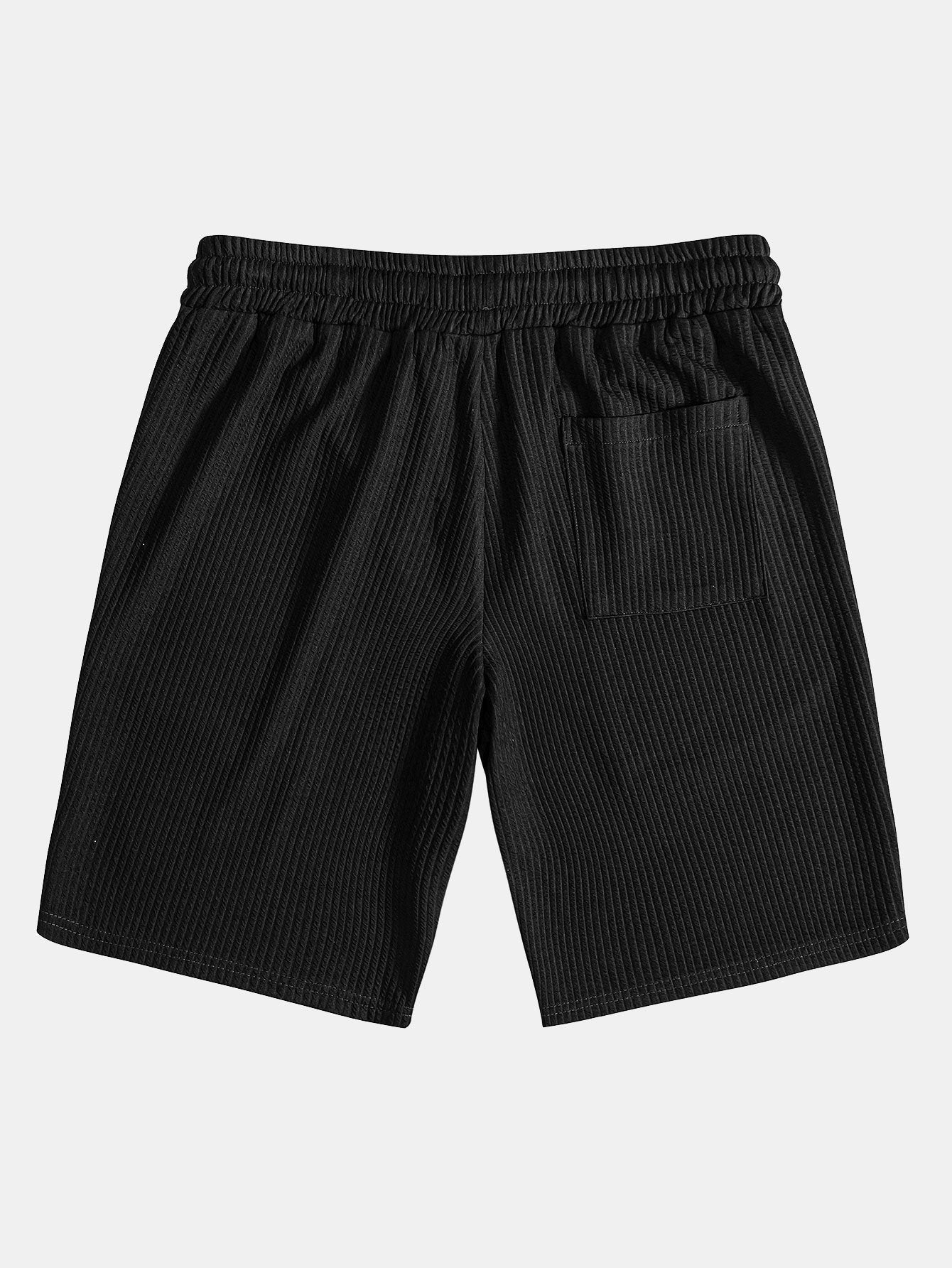 Men's Textured V-Neck Polo & Shorts Set – view 18