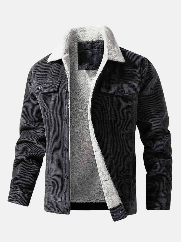 Men's Teddy-Fleece Lined Corduroy Jacket – view 6