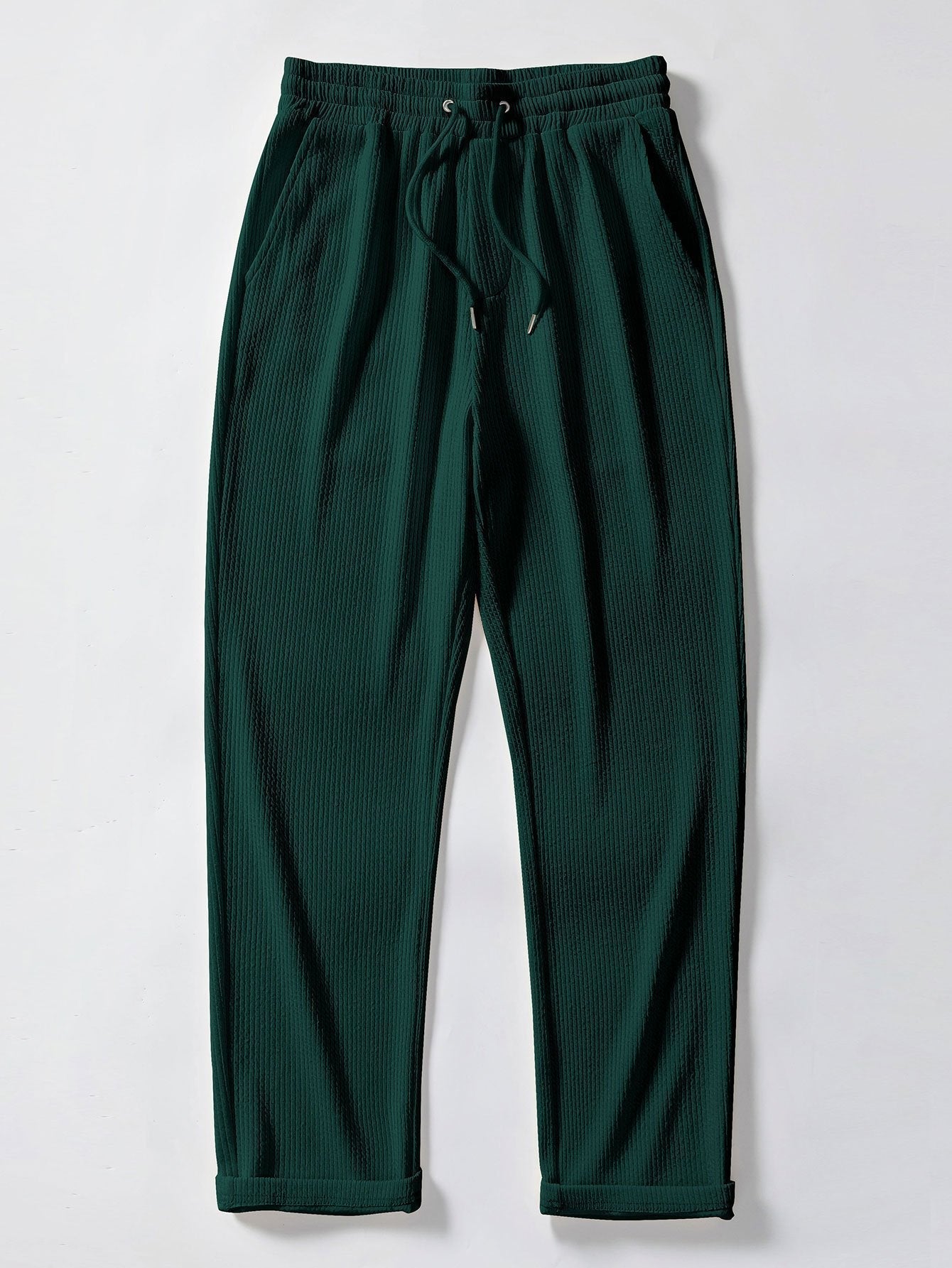 Men's Textured V-Neck Polo & Trousers Set – view 19