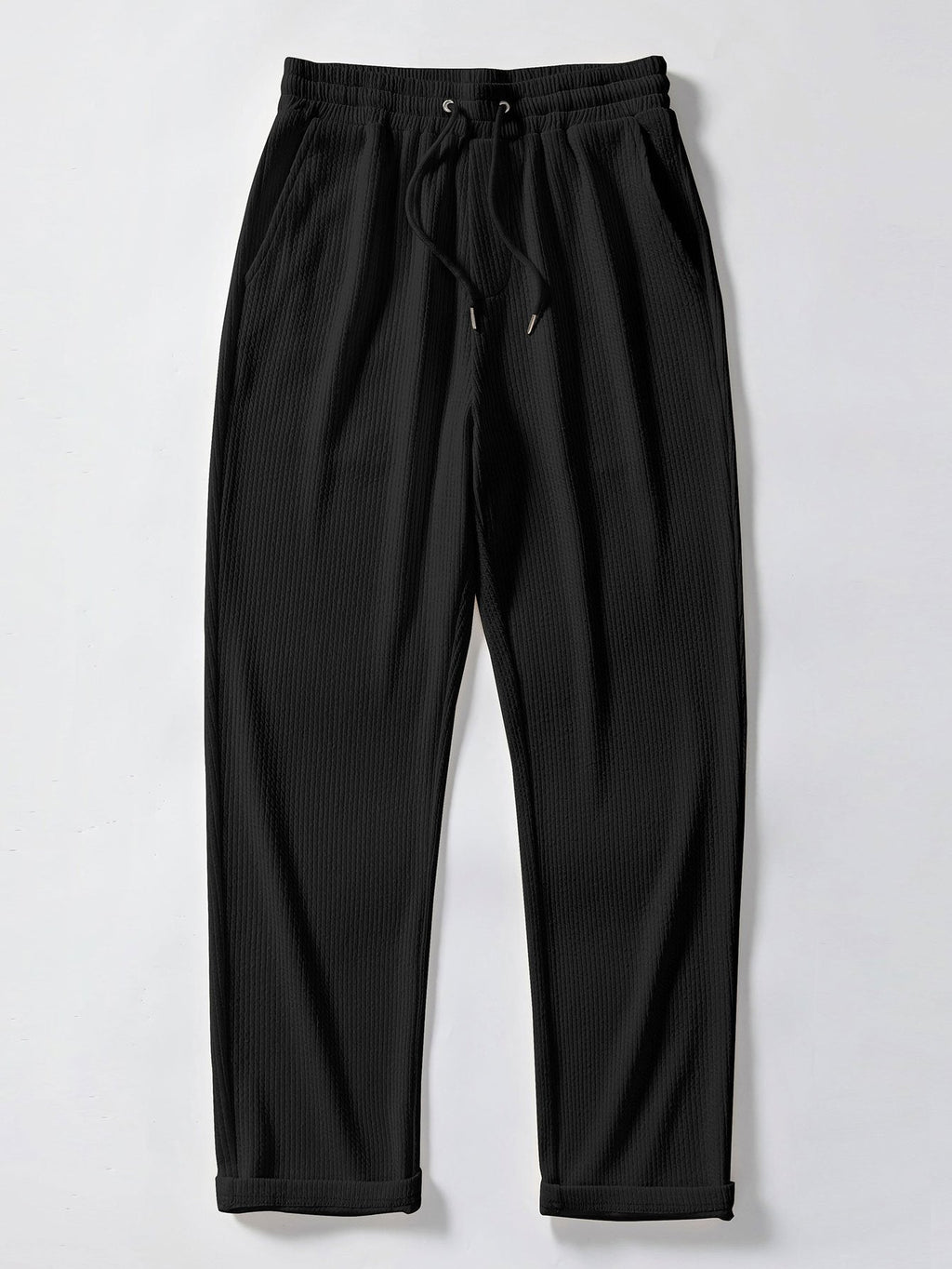 Men's Textured V-Neck Polo & Trousers Set – view 20