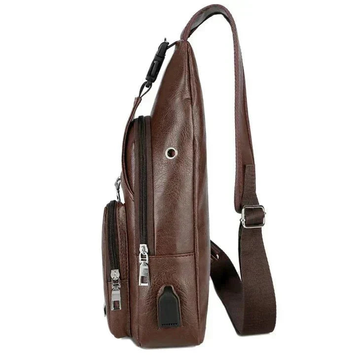 Men's Classic Leather Shoulder Bag – view 8