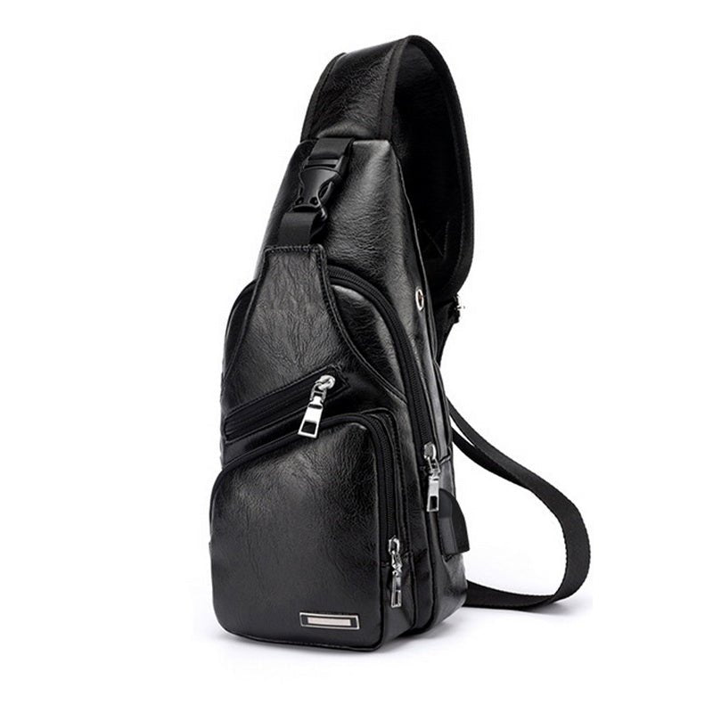 Men's Classic Leather Shoulder Bag – view 4
