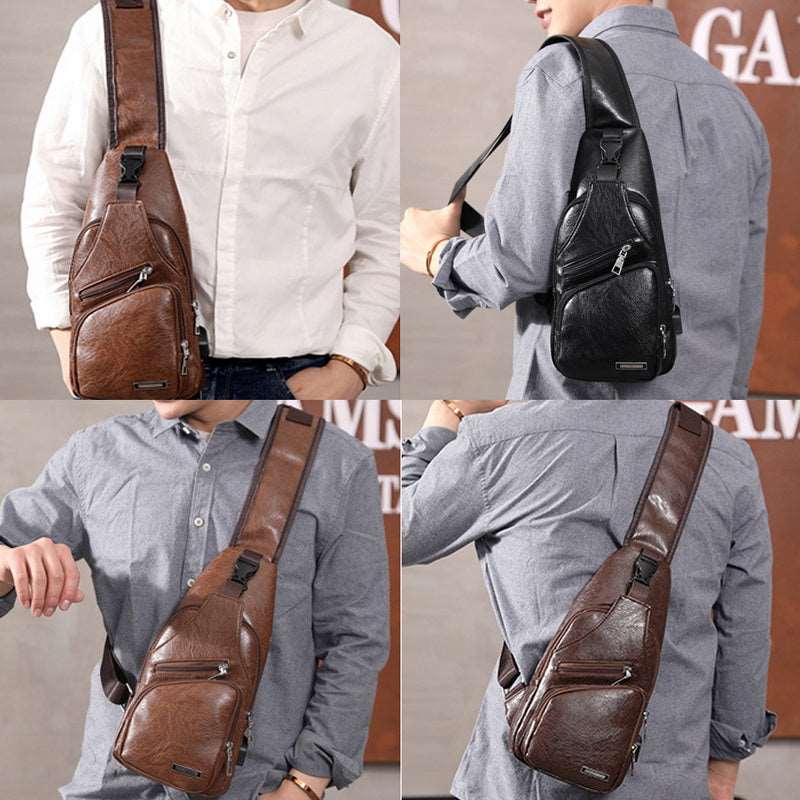 Men's Classic Leather Shoulder Bag – view 5