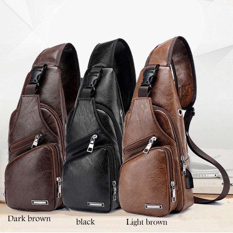 Men's Classic Leather Shoulder Bag – view 7