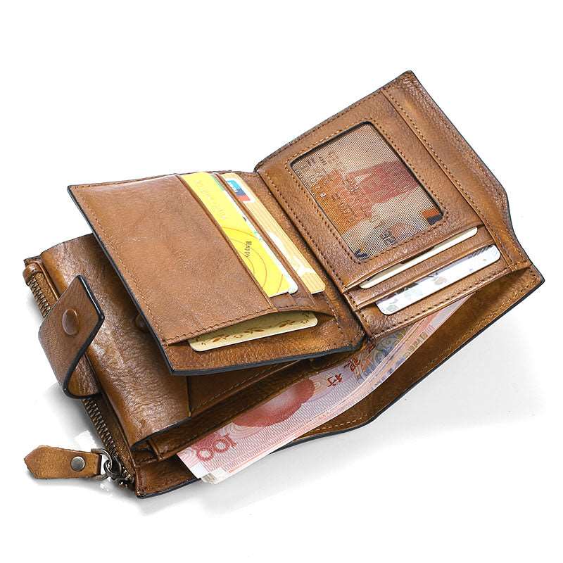 Men's Retro Cowhide Leather Wallet – view 2