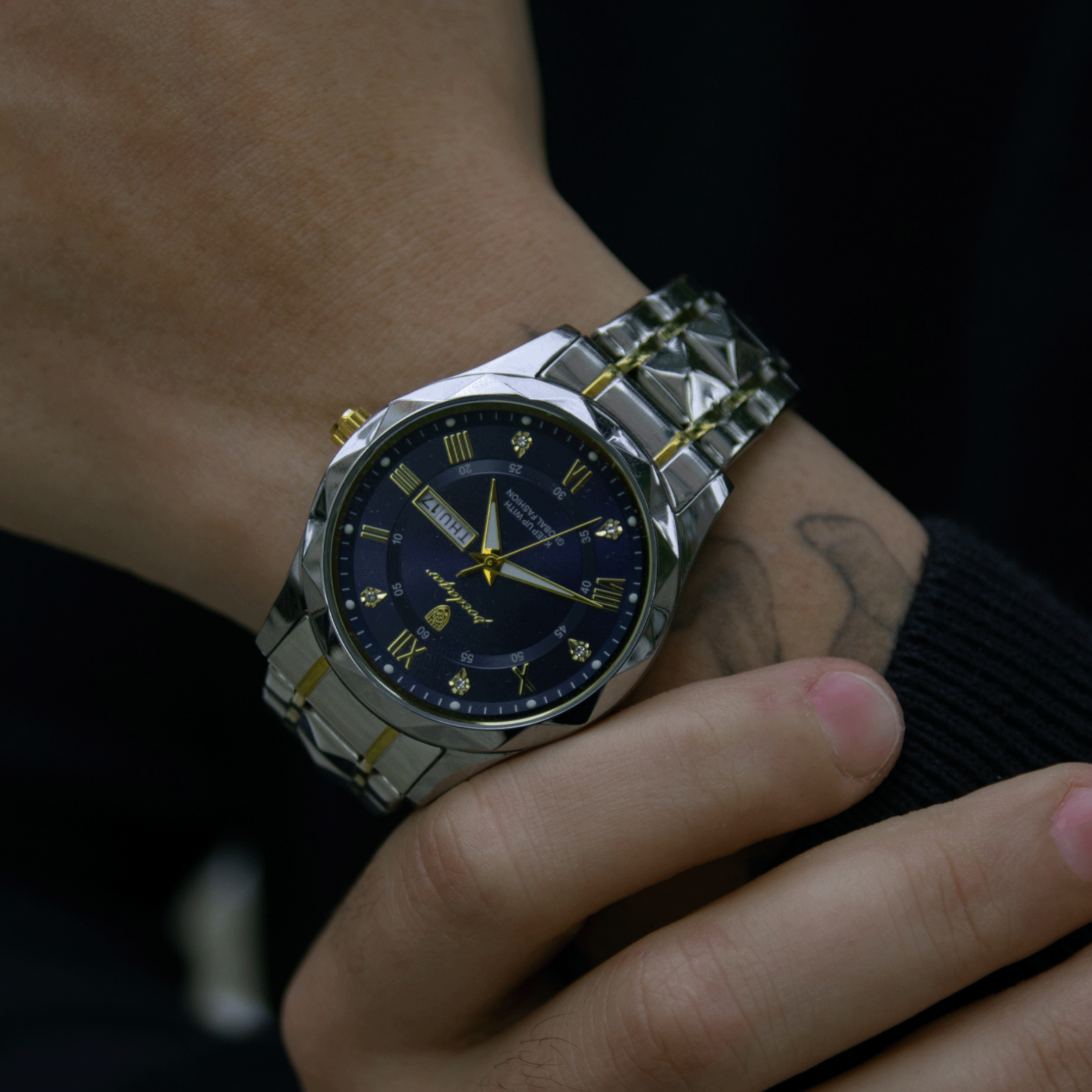 Men's 40mm Luminous Water-Resistant Steel Watch – view 3