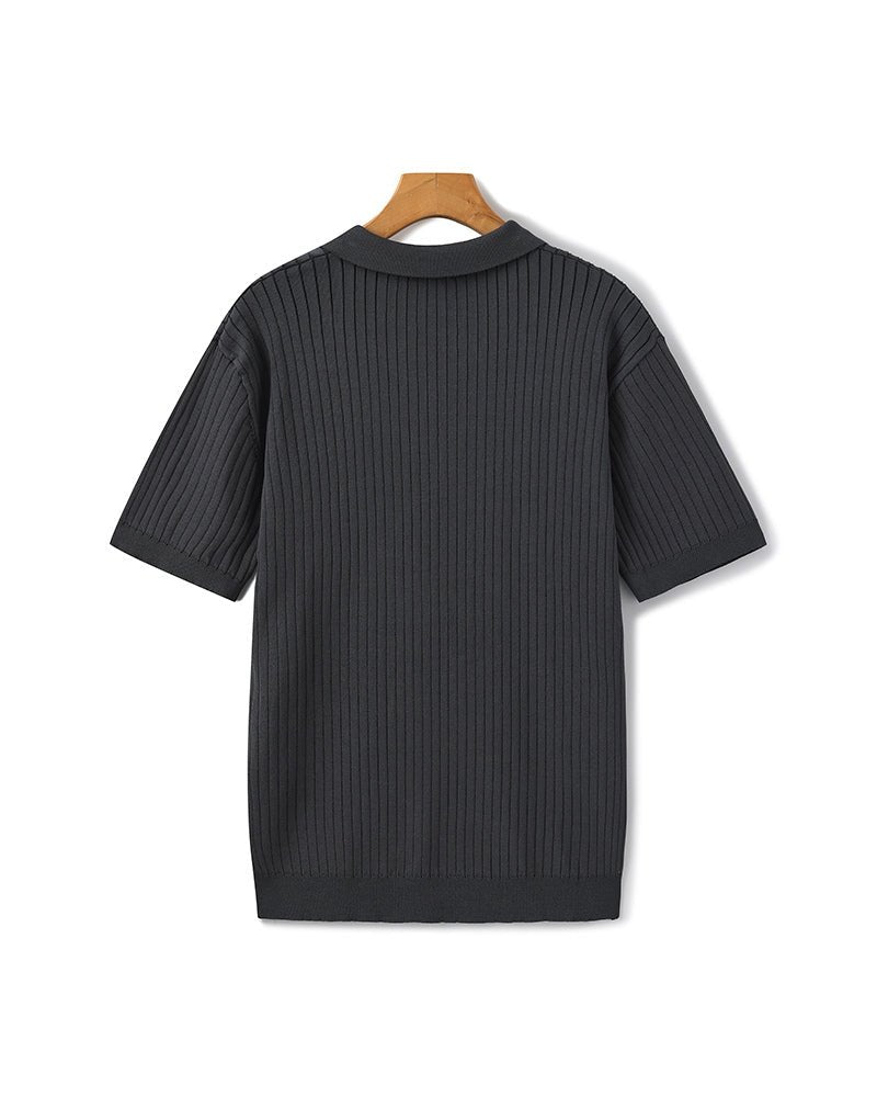 Men's Premium Ribbed Knit Polo Shirt – view 18