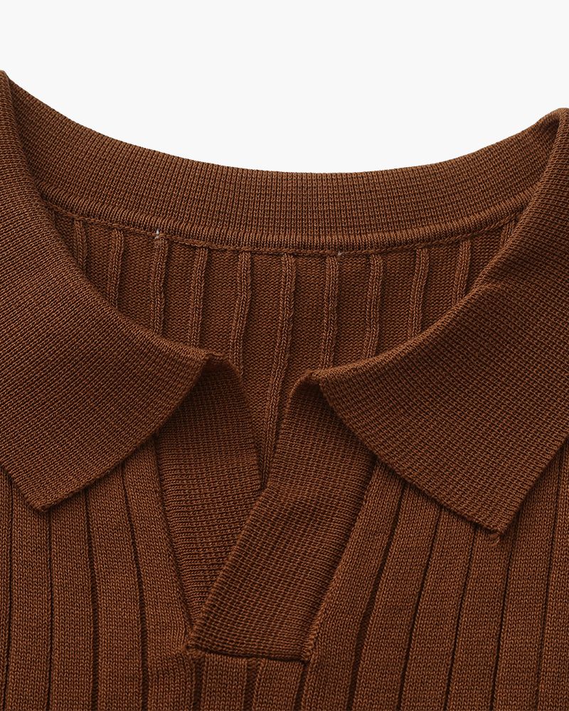 Men's Premium Ribbed Knit Polo Shirt – view 14