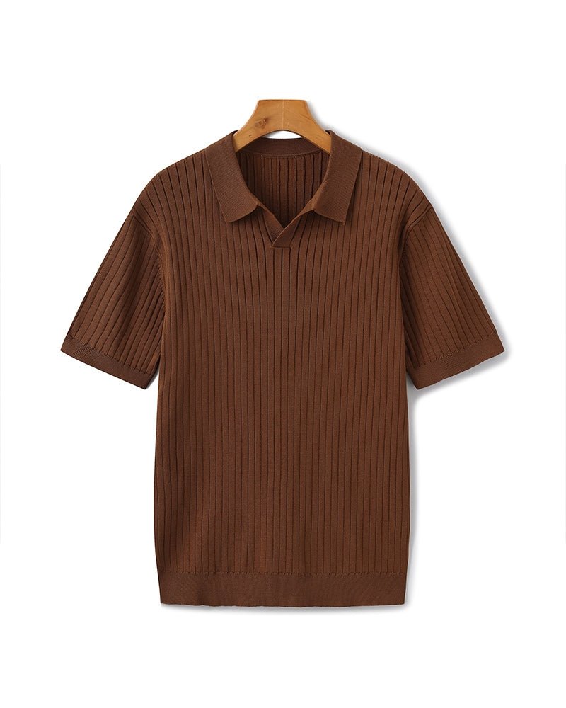 Men's Premium Ribbed Knit Polo Shirt – view 12