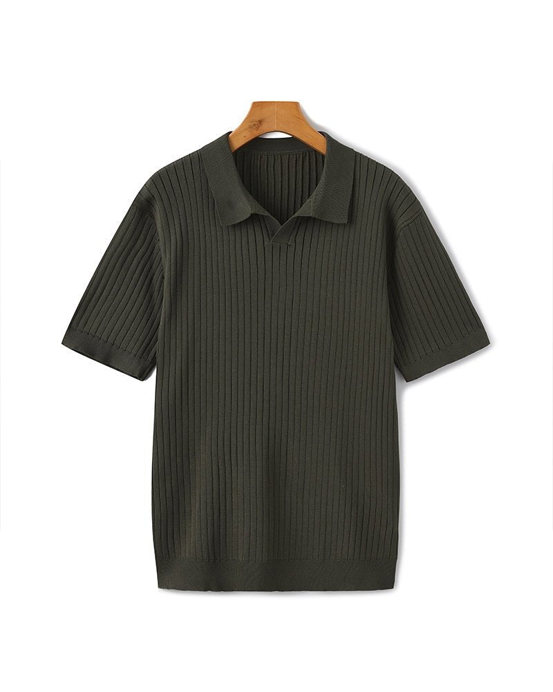 Men's Premium Ribbed Knit Polo Shirt – view 22