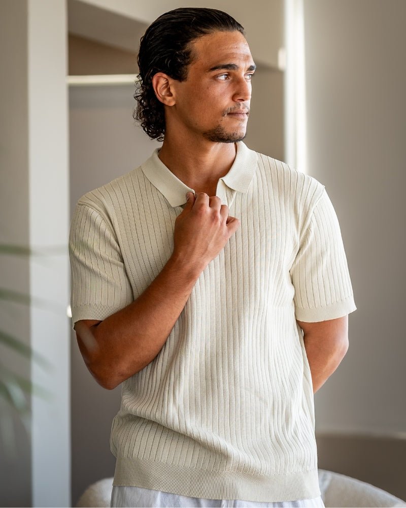 Men's Premium Ribbed Knit Polo Shirt – view 6