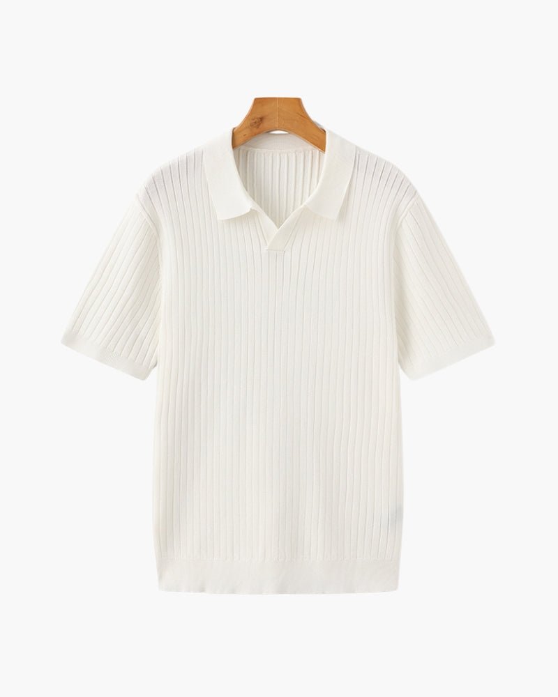 Men's Premium Ribbed Knit Polo Shirt – view 29