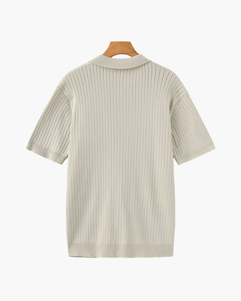 Men's Premium Ribbed Knit Polo Shirt – view 3
