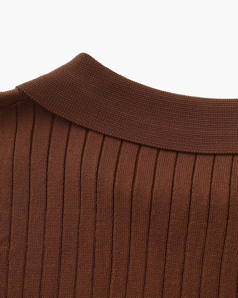 Men's Premium Ribbed Knit Polo Shirt – view 15