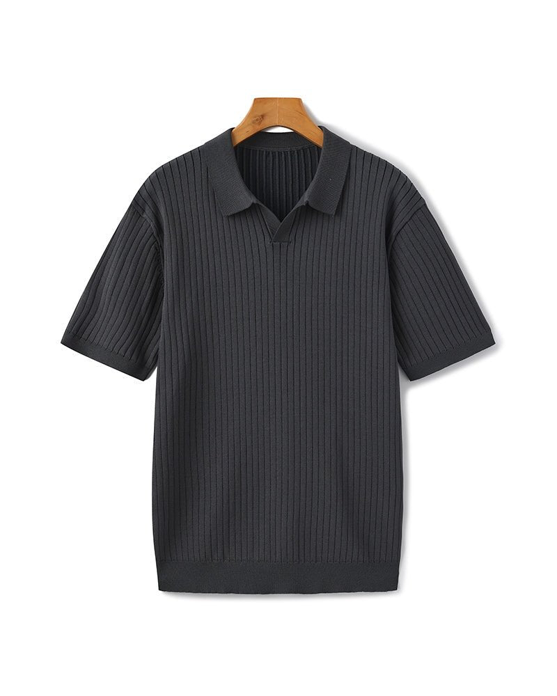 Men's Premium Ribbed Knit Polo Shirt – view 17
