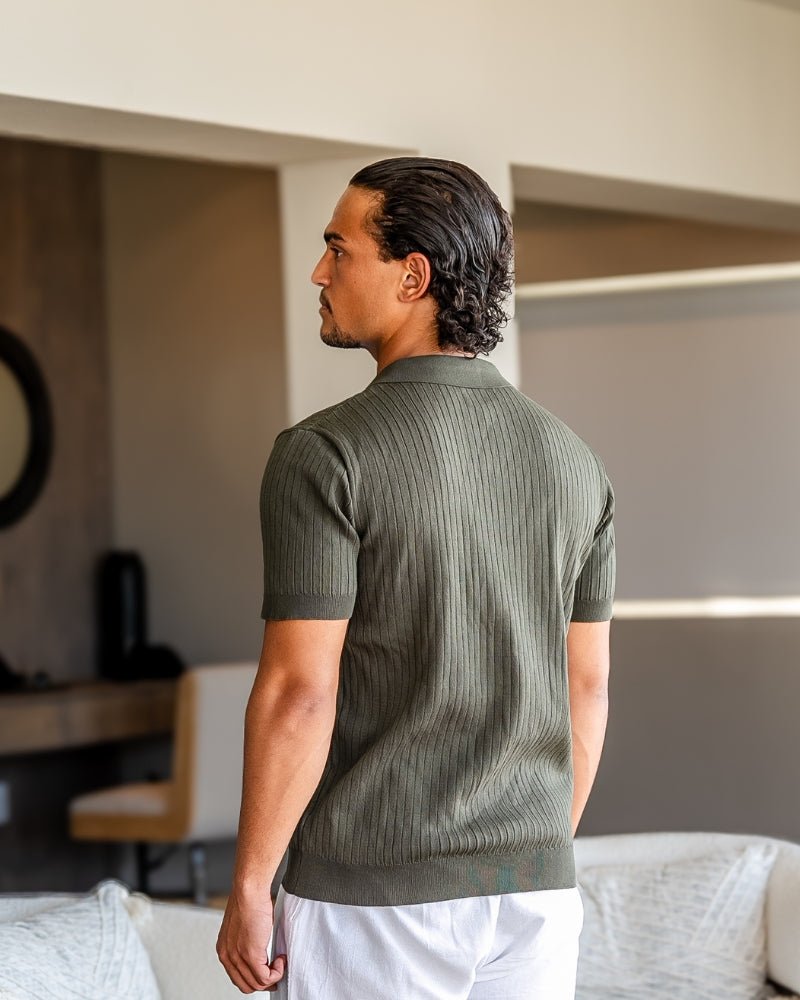Men's Premium Ribbed Knit Polo Shirt – view 24