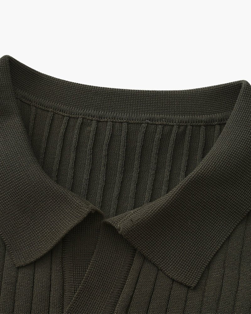 Men's Premium Ribbed Knit Polo Shirt – view 26