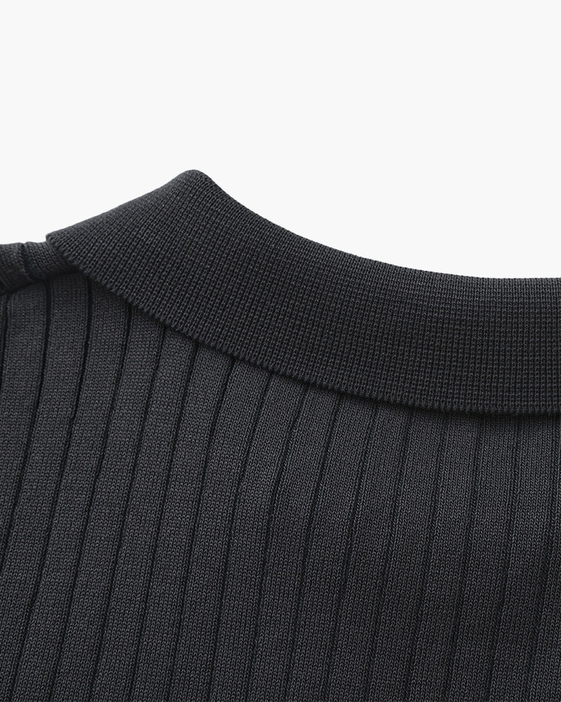 Men's Premium Ribbed Knit Polo Shirt – view 21