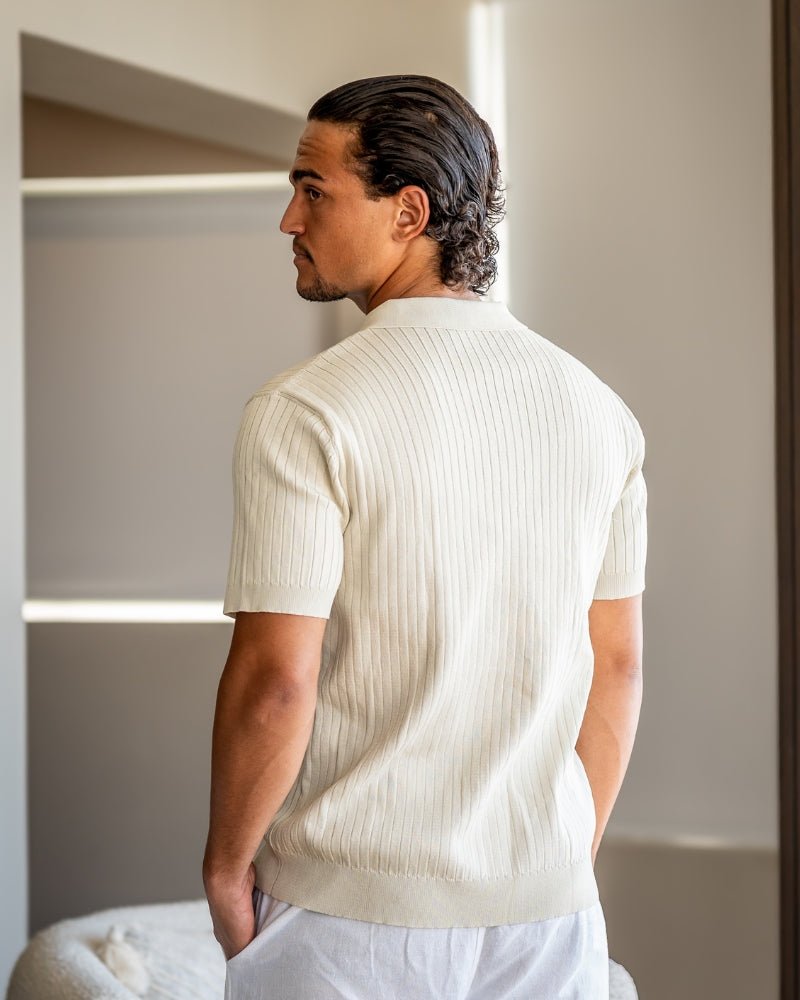 Men's Premium Ribbed Knit Polo Shirt – view 4