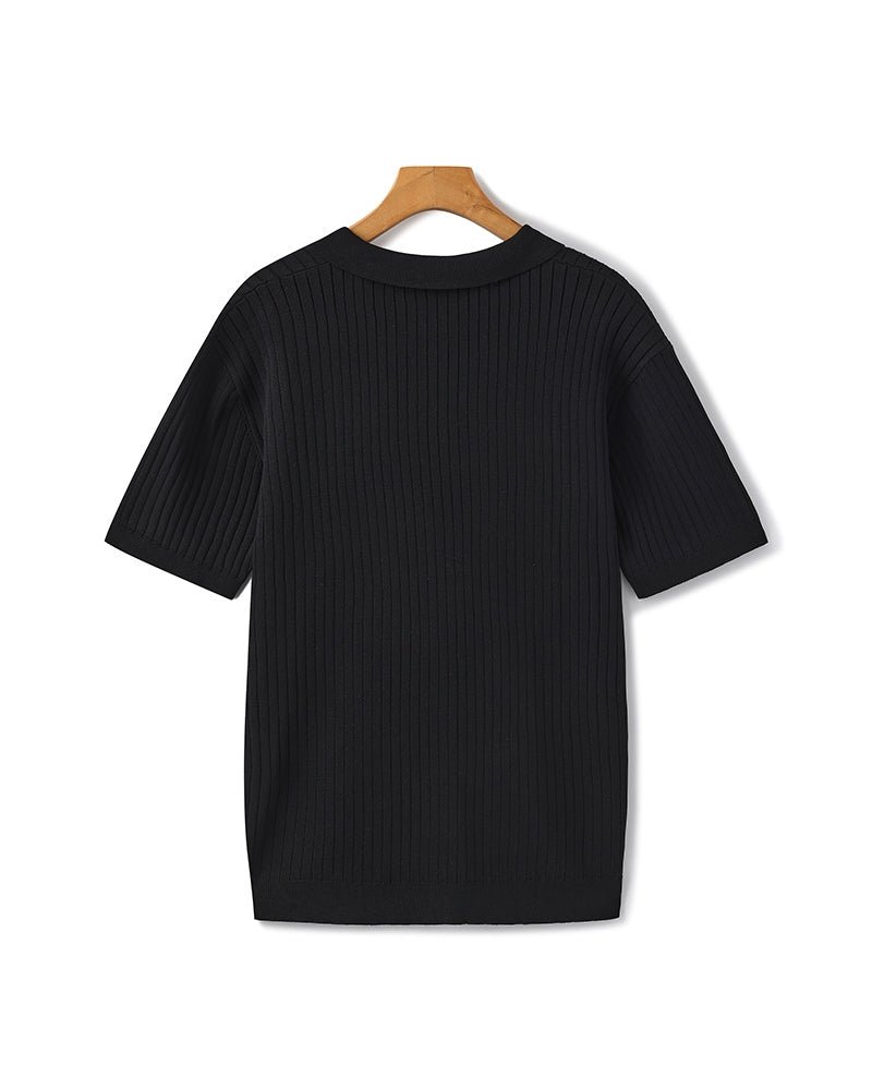 Men's Premium Ribbed Knit Polo Shirt – view 10