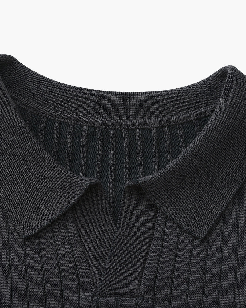 Men's Premium Ribbed Knit Polo Shirt – view 19