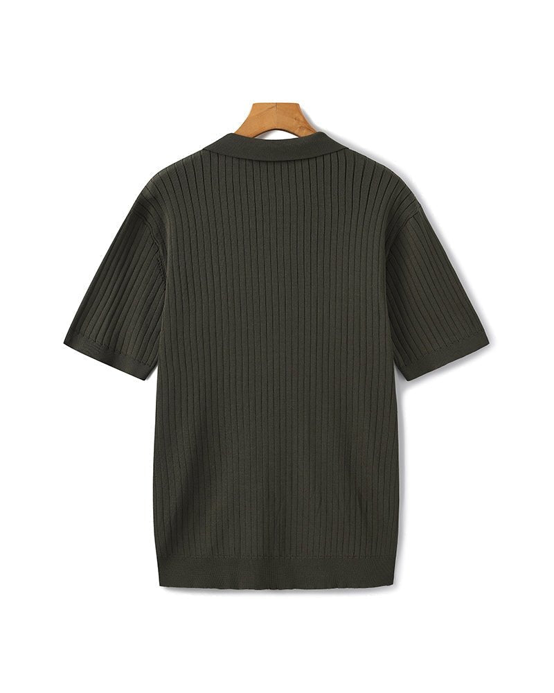 Men's Premium Ribbed Knit Polo Shirt – view 25