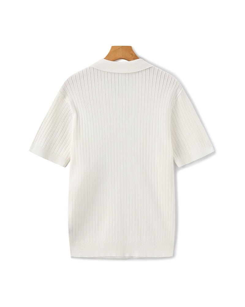Men's Premium Ribbed Knit Polo Shirt – view 30