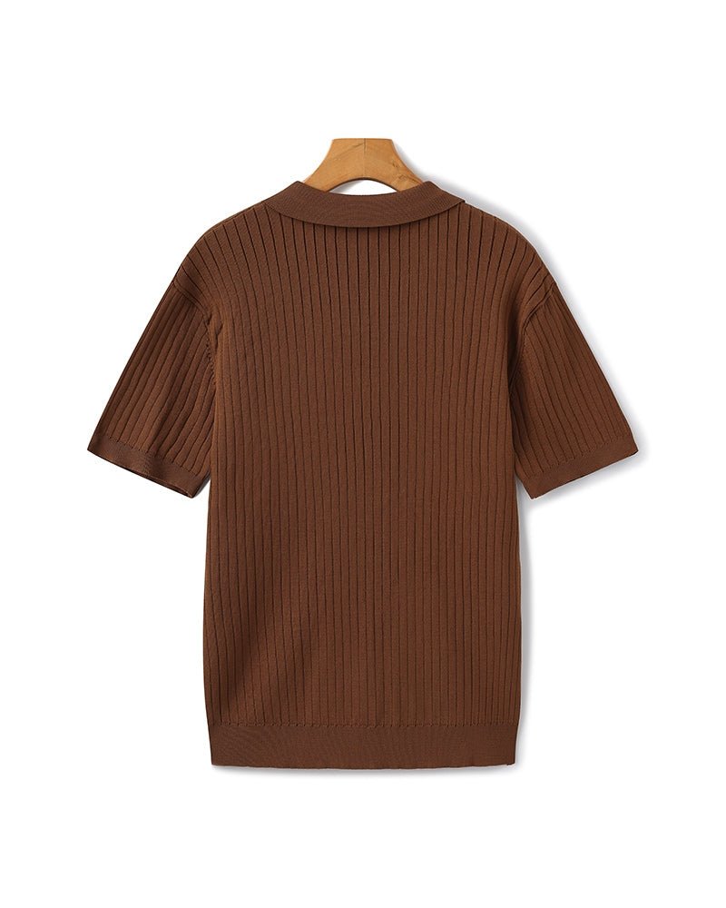 Men's Premium Ribbed Knit Polo Shirt – view 13