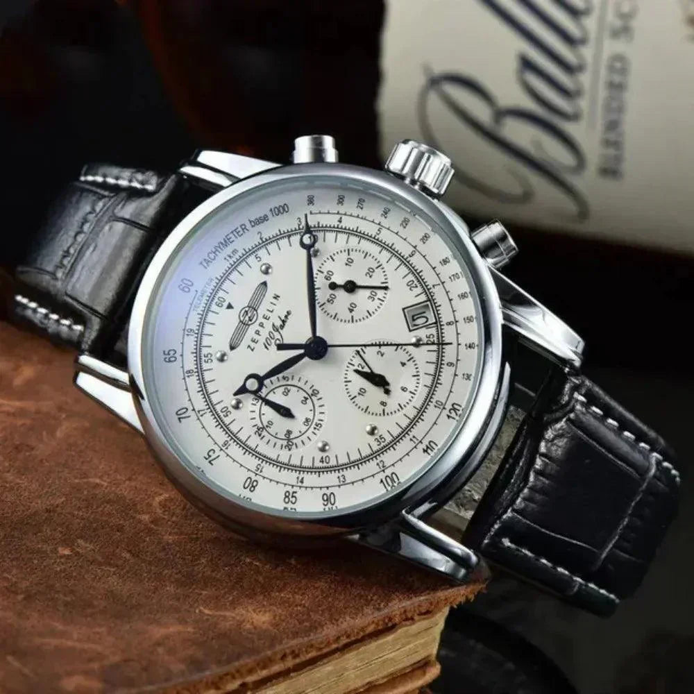 Men's 100 Years Leather Strap Watch – view 2