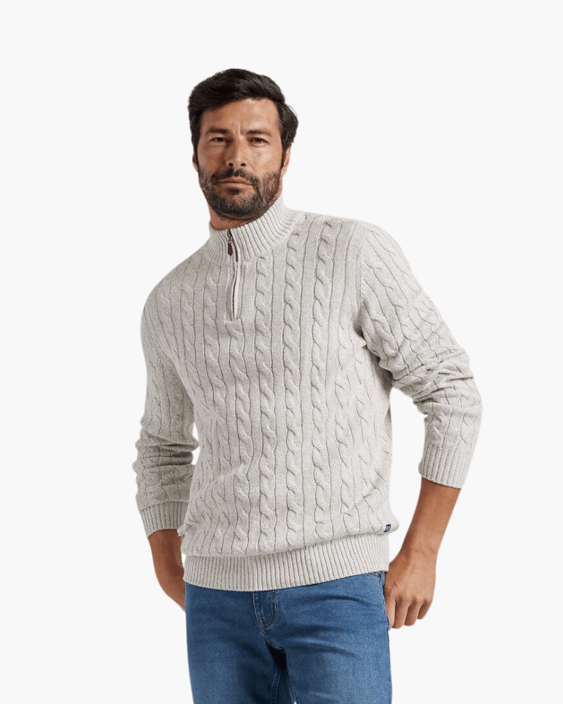 Verbier Men's Cotton Half-Zip Jumper – view 2