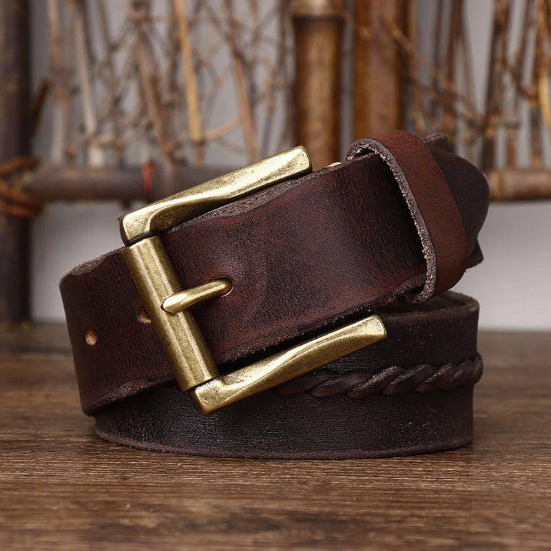 Raj Men's Braided-Strap Leather Belt – view 2