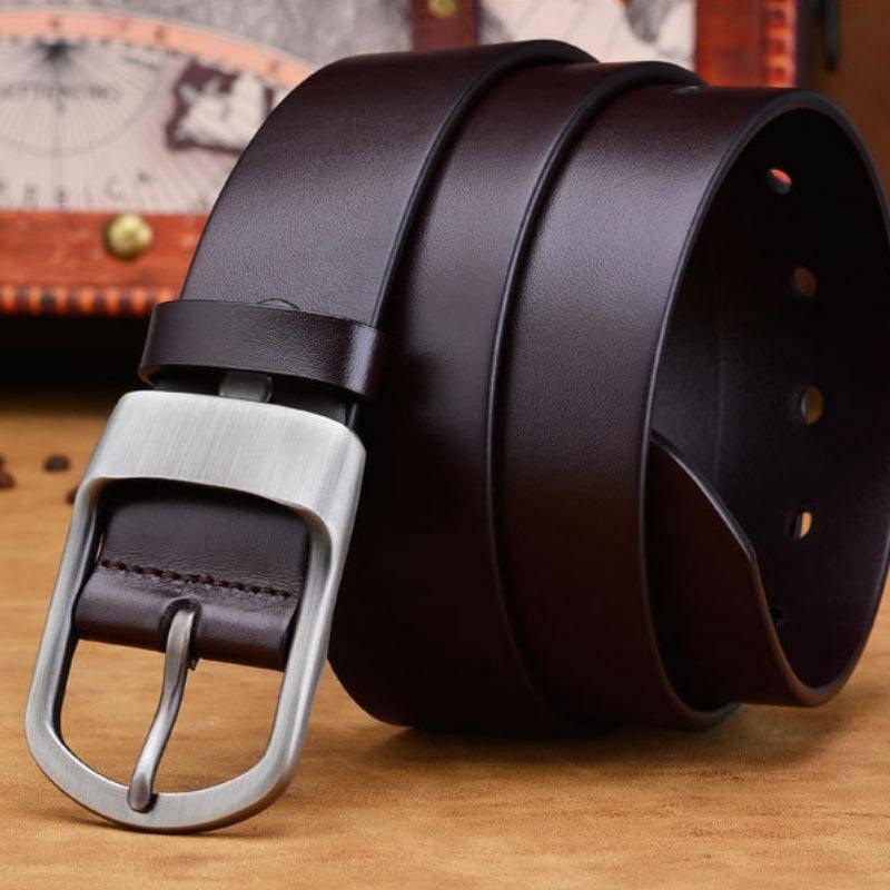 Vintage Men's Matte Buckle Leather Belt – view 2